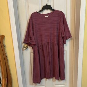 Terra sky dusty rose dress short sleeve